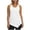 White-tanks, variant on Womens Sleeveless Sports Tank Tops, Summer Soft Button Asymmetrical Hem Undershirts, Round Neck Curved Hem Workout Tees