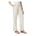 thumbnail image 3 of JONES NEW YORK Womens White Pocketed Elastic Waist Drawstring Striped Straight leg Pants M, 3 of 4