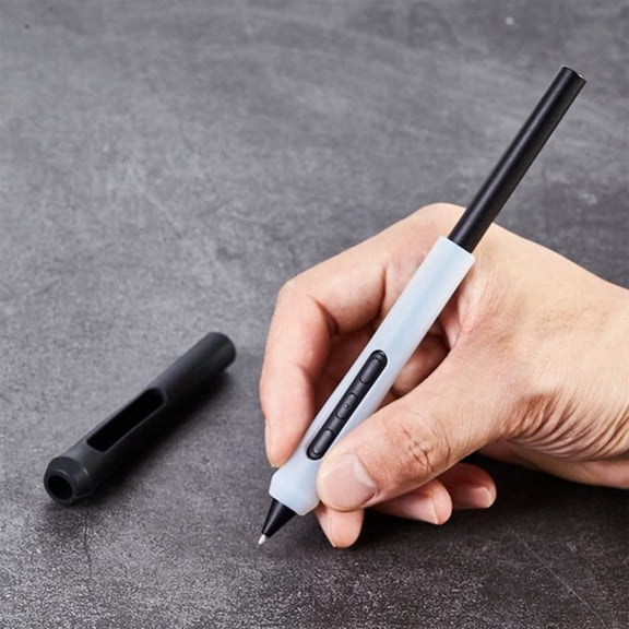 Silicone Pen Grip, White Silicone Grip For Writing Instrument, Soft Silicone Writing Grip For Comfortable Grip, Ideal For S & Teens, Universal Silicone Pen Grip For Enhanced