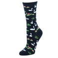 thumbnail image 2 of MeMoi Swans on a Lake Bamboo Blend Crew Socks - Womens - Female, One Size, Black, 2 of 3