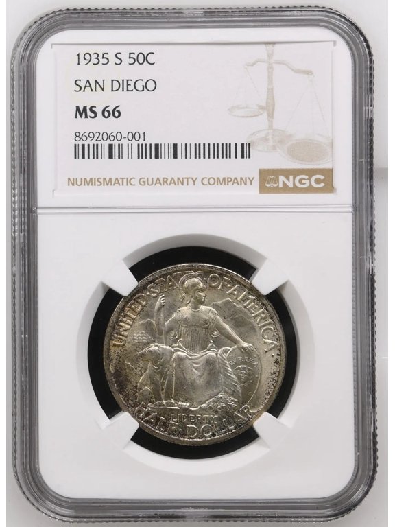 1935 S San Diego 50c Commemorative NGC MS-66 SAN DIEGO