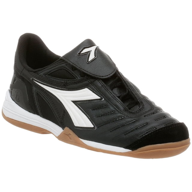 Diadora Men's Maracana ID Indoor Soccer Athletic Sneakers Black Leather