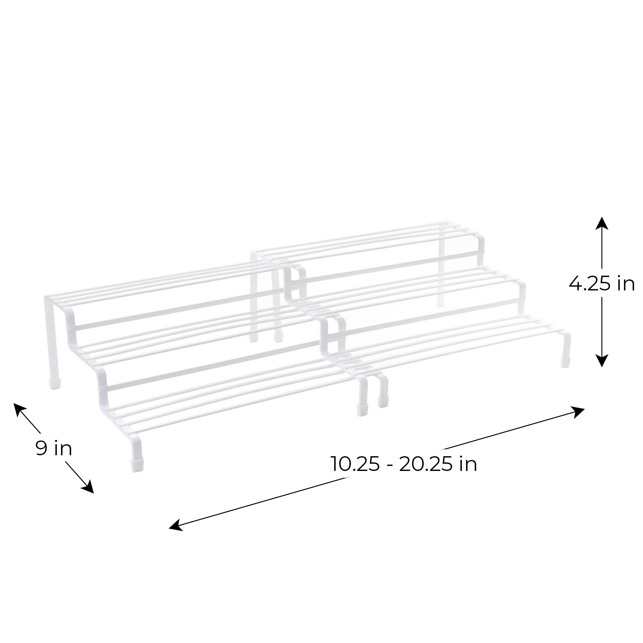 Mainstays Expandable Metal Wire Spice Rack, 3-Tier, White photo 4