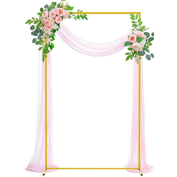 Marco robusto Wedding Arch Wokceer de metal dorado de 200 x 122 cm