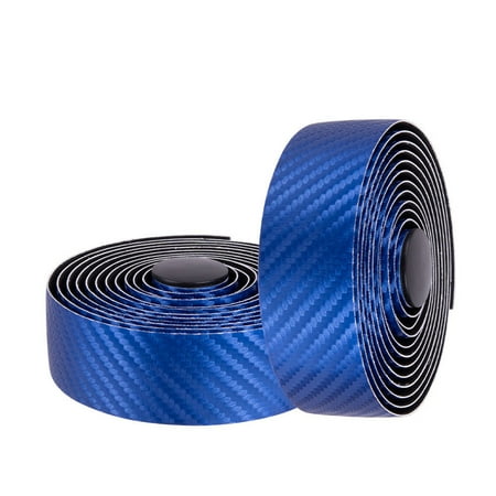 

2 Rolls Handlebar Straps Simple Practical Carbon Fiber Road Bike Handlebar Belts for Man Woman (Blue)