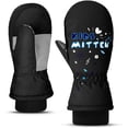 thumbnail image 1 of Guantes de esquí de invierno para niños, guantes de nieve térmicos impermeables y cálidos para correr, esquiar, ciclismo, deportes al aire libre para niños y niñas de 4 a 6 años (negro) oso de fresa Electrónica, 1 of 5