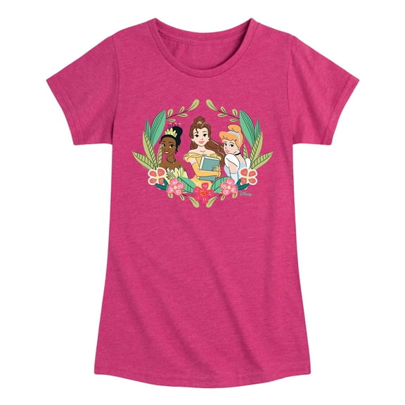 Disney - Belle Tiana Cinderella - Toddler & Youth Girls Short Sleeve Graphic T-Shirt