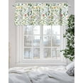 thumbnail image 5 of Curtain Valance for Windows,Watercolor Herbs Plant Flower Kitchen Valances Rod Pocket Short Curtains,Spring Rustic Floral Leaves Window Treatment Panel for Bedroom Bathroom 42x12in, 5 of 9