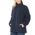thumbnail image 1 of Women's Soft Sherpa Cotton Candy Teddy Coat Full-Zip Fleece Outer Jacket, 1 of 5