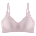 thumbnail image 2 of Turilly Bras Womens Sporty Style V Neck Wireless Bra With Fine Straps And Seamless Support Everyday Bras, 2 of 5