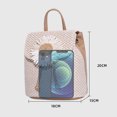 thumbnail image 4 of Mochila De Paja Bolsa Mochila tejida de paja para mujer, moda de playa de verano, de hombro de viaje con flores de PU Tmvgtek Para Estrenar, 4 of 5