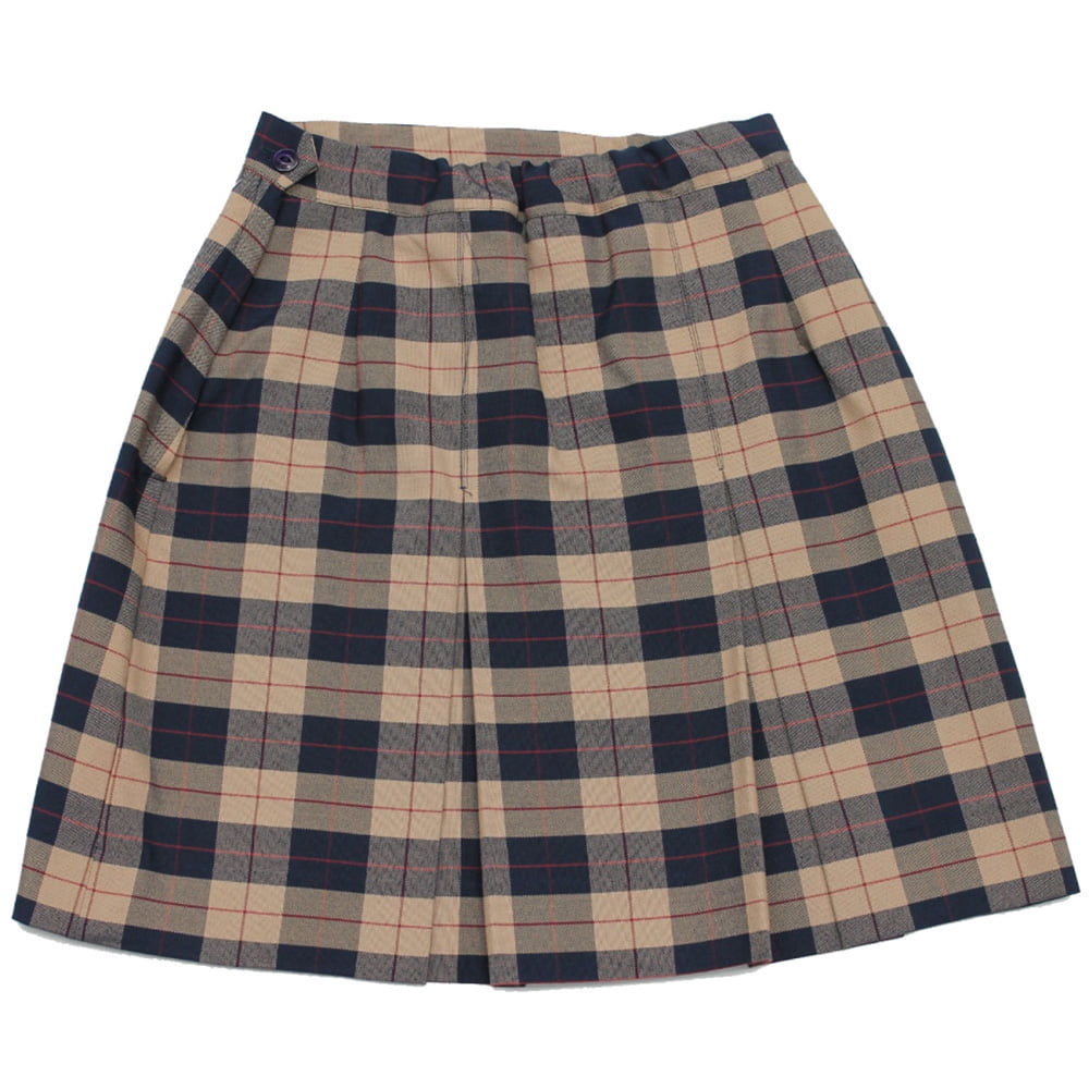 School Uniform Girls Kick Pleat Plaid Skirt - Walmart.com