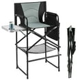 thumbnail image 1 of Gymax 46'' Tall Directors Chair w/ Foldable Side Table & Footrest Extra Cup Holder, 1 of 10