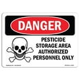 thumbnail image 1 of SignMission OS-DS-A-1824-L-1524 18 x 24 in. OSHA Danger Sign - Pesticide Storage Area, 1 of 1