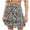Navy, variant on OOOUM Women Floral Mini Skirt Elastic High Waist Drawstring Tiered Ruffle Flowy A Line Summer Beach Casual Short Skirt Navy XXL