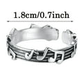 thumbnail image 3 of Guodhu Silver Musical Notes Band Ring | Music Note Rings Women Melody Ring Comfort Fit Adjustable Engagement Wedding Jewelry Accessories Gift Couple's for Women Men, 3 of 9