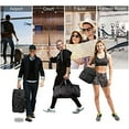 thumbnail image 5 of RIBONGZ Sports Gym Bag Travel Duffel Bag Waterproof Weekender Overnight Tote Carry on Bag with Wet Pocket & Shoes Compartment for Men Women Lightweight Adjustable Strap Black, 5 of 7