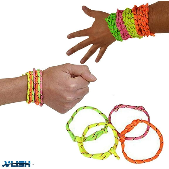 Vlish 144 BFF Woven Rope Bracelet, Unisex Neon Bracelets, 3  Years