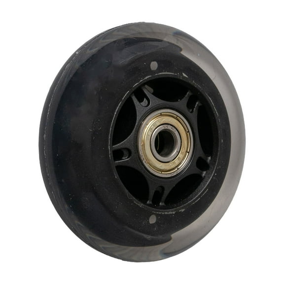 AlveyTech 72mm Front Anti-Tip Wheel Assembly with Bearings for Jazzy & Pride Scooters & Power Chairs - Replacement Black Scooter Wheels with 608ZZ Bearings, fits Elite Power Chair (Set of 2)