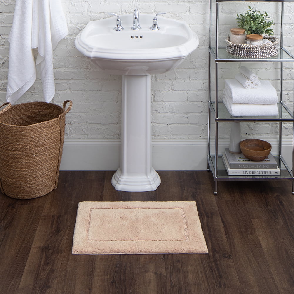 Mohawk Home Regency Plush Stain/Fade Resistant Non-Slip Machine Washable Bath Mat, Blush, 1' 9" x 2' 10"