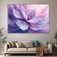 thumbnail image 6 of Mudket Purple Pink Abstract Magnolia Flower Canvas Wall Art, Framed Floral Print, Ready to Hang Wall Decor for Living Room Bedroom Office, Modern Elegant Artwork - 12"L x 8"W, 6 of 10