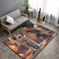 thumbnail image 2 of Halloween Shaggy Area Rug, Halloween Cat and Dog Skull Rugs for Living Room Non Slip Door Mat Halloween Decorations Indoor Carpet Halloween Decor Floor Mats for Entryway 60x39in, 2 of 6