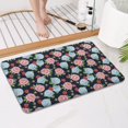 thumbnail image 4 of Pioneer Flower Floral Print Pattern Bathroom Rugs Mat, Non Slip Microfiber Bathroom Rug with Rubber Backing, Soft Mats for Bathroom Floor Tub Shower, 17"x27", 4 of 5