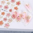 thumbnail image 2 of Adhesivos para uñas MIXFOSAHN 5D con flores grabadas en oro rosa, 2 unidades, 2 of 9