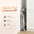 thumbnail image 6 of Ktaxon 6-in-1 Convertible Baby High Chair, Foldable Space Saver Highchair with Kitchen Standing Tower, Booster Seat for Toddlers 6M-5Y, Grey, 6 of 9