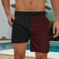 thumbnail image 2 of FRSASU Mens Color Block Running Shorts 2 in 1 Gym Workout Shorts 7 inch Quick Dry Athletic Short with Liner Zip Pockets Wine, 2 of 9