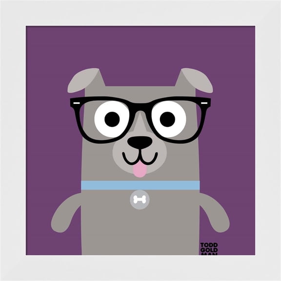 Great Art Now Bow Wow Pitt Bull by Todd Art, Framed Wall Art, 14W x 14H