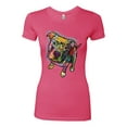thumbnail image 3 of Dean Russo Some Angels Dog Lover Womens Slim Fit Junior Tee, Hot Pink, Medium, 3 of 6