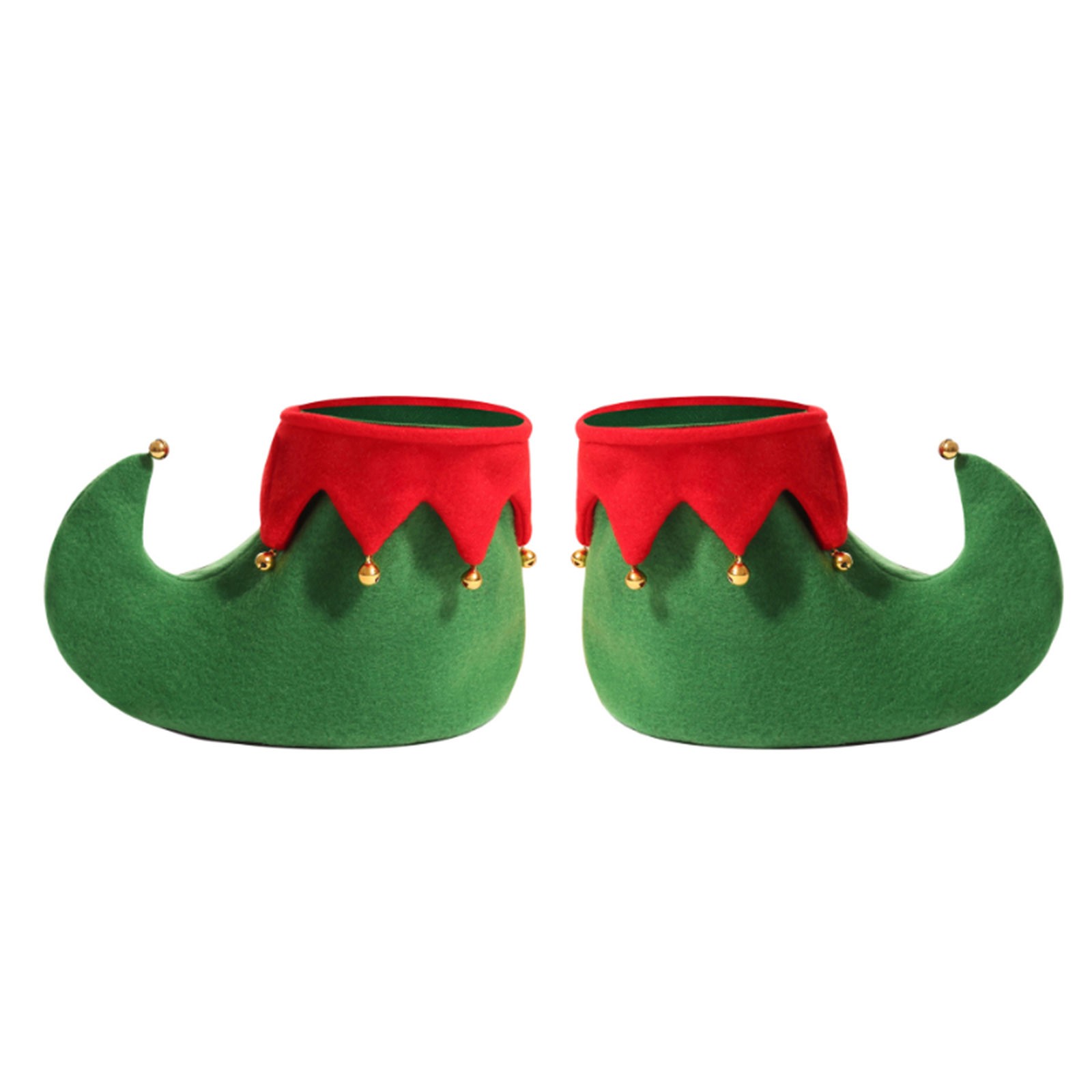 oqasdz Christmas Outfits Adult Elf Set Dress Up Color Matching Red and Green Stage Performance Jumpsuits with Hat Party Theme Events