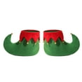 thumbnail image 7 of oqasdz Christmas Outfits Adult Elf Set Dress Up Color Matching Red and Green Stage Performance Jumpsuits with Hat Party Theme Events, 7 of 7