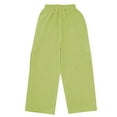 thumbnail image 2 of Kids Cargo Pants Classic Fit Baggy Cargo Pants Wide Leg Green Cargo with Pockets Girls Clothes Size 13-14 Years, 2 of 4