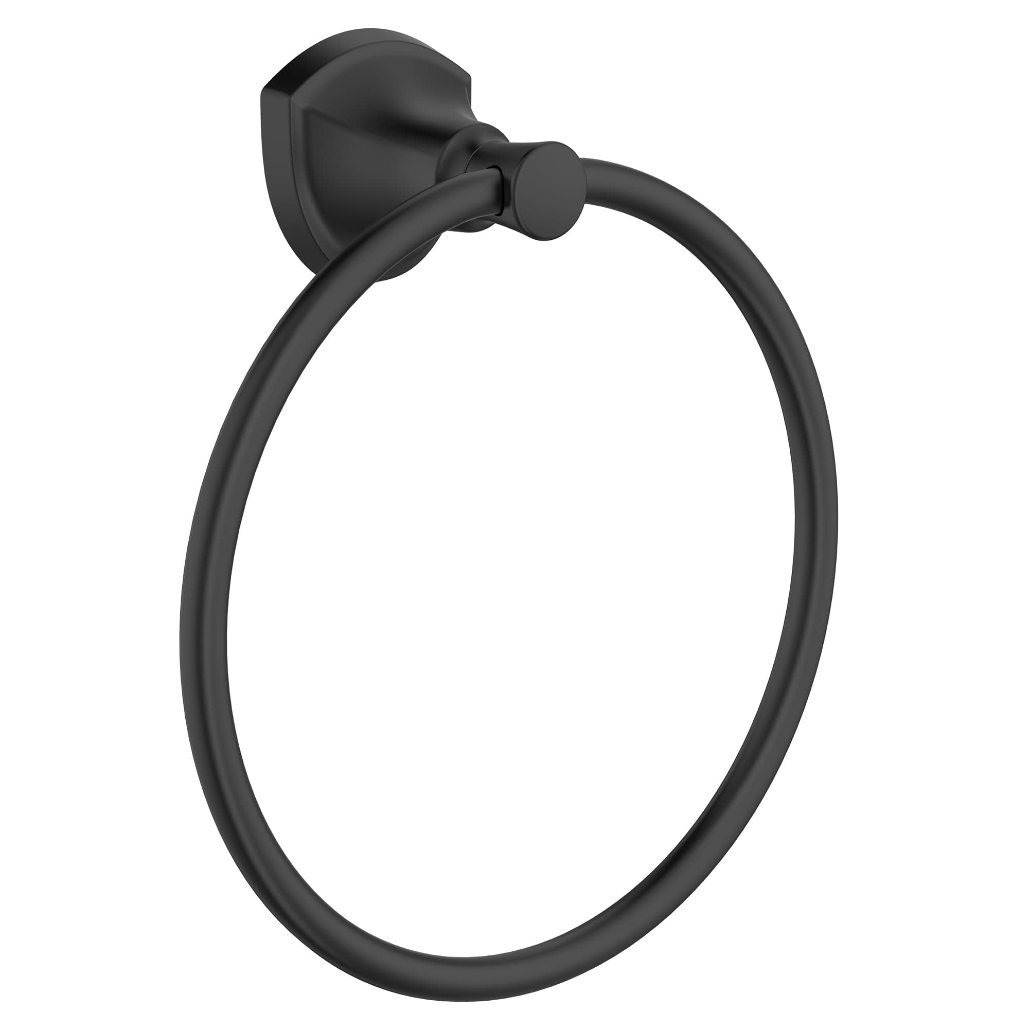 American Standard 7722.190 Estate 7" Towel Ring Black
