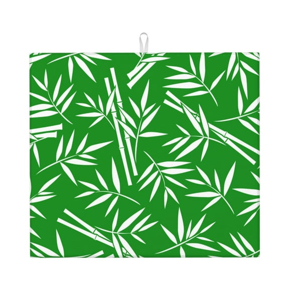 Naloa Bamboo Dish Drying Mat for Kitchen Counter, Heat Resistant Drainer Mats, Absorbent Draining Mat,Dish Rack Pad,16"x18"
