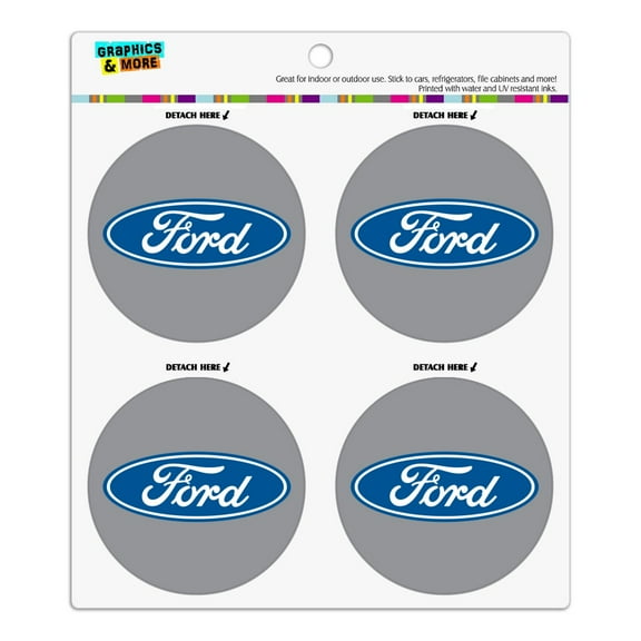Ford Motor Company Blue Oval Logo Refrigerator Fridge Locker Vinyl Circle Magnet Set