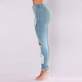 thumbnail image 5 of Aloohaidyvio Pants for Women,Fashion Women Jeans Hole Female High Waist Stretch Slim Sexy Pencil Pants, 5 of 6