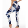 thumbnail image 5 of QRIC Tie-Dye High Waist Yoga Pants Tummy Control Slimming Textured Booty Leggings Workout Ruched Butt Lift Pants, 5 of 7