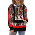 thumbnail image 5 of CASINO RED QUEEN OF HEARTS PATTERN RED-BLACK ART men and women 654D Printed Hoodie Funny Fashion Casual Personality Hip Hop Long Sleeve Cool Pullover, 5 of 8