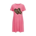 thumbnail image 3 of Chemise de Nuit Courte pour Femmes, Robe de Nuit Grande Taille avec Imprimé Poitrine, Chemise de Nuit à Manches Courtes Coupe Ample, Pyjama Décontracté à Col Rond pour Dormir et Se Détendre, 3 of 6