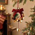 thumbnail image 2 of Christmas Hanging Ornament Festive Bell Decoration with Wreath Basket Holiday Tree Decor, 2 of 4