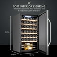 thumbnail image 3 of Ivation 34 Bottle Freestanding Wine Refrigerator W/ Lock, Silver, 3 of 8