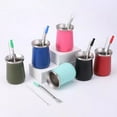 thumbnail image 6 of Home Easy to Clean Stainless Steel Cleaning Brush Yerba Mate Cup Yerba Mate Gourd Set Bombilla Straw Mate Tea Cup RED, 6 of 8