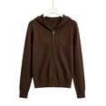 thumbnail image 6 of BUIGTTKLOP Women's Zip up Hoodies Sweater Jacket Zipper Long Sleeve Hooded Sweaters Jacket with Pockets, 6 of 8