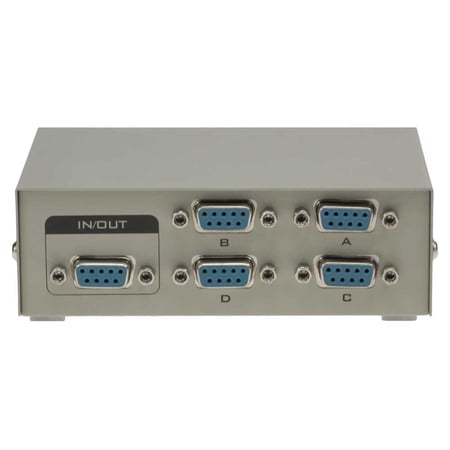 SF Cable 4-Way DB9 Female ABCD Serial or EGA Monitor Switch Box