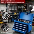 thumbnail image 3 of 24-Inch Heavy Duty 8-Drawer Rolling Tool Chest - Steel Tool Cabinet with Lockable Wheels, Removable Top Box, Sliding Drawers & Liners, Mobile Organizer for Garage, Workshop, Warehouse, 3 of 7