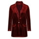 thumbnail image 4 of Puntoco abrigo de mujer moda mujer botón invierno cuello vuelto sólido manga larga prendas de vestir exteriores liquidación de Navidad Puntoco Puntoco-2204, 4 of 6