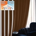 thumbnail image 5 of Brown White Stripe Blackout Curtains for Bedroom/Living Room, Pinch Pleated Black Out Curtains, Modern Rustic Vertical Striped Room Darkening Window Drapes with Hooks 2 Panels, 59"x70", 5 of 8